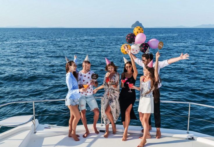 Yacht birthday party